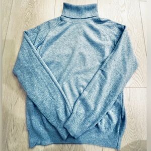 Small Blue Slate Gray Turtleneck Sweater For Women Roomy Soft Small 🧤🧣cozy!